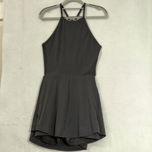 Backcountry Destination Dress Black Med Sleeveless Activewear Open Back Orig $99